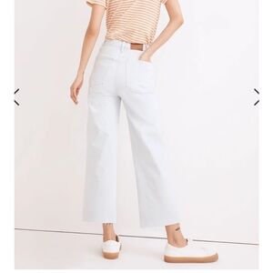 Madewell Perfect Vintage Wide-Leg Crop Jean in Bosworth Wash: Raw-Hem Edition